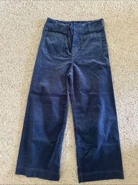 Anthropologie Men's Dark Blue Corduroy Wide-Leg Pants
